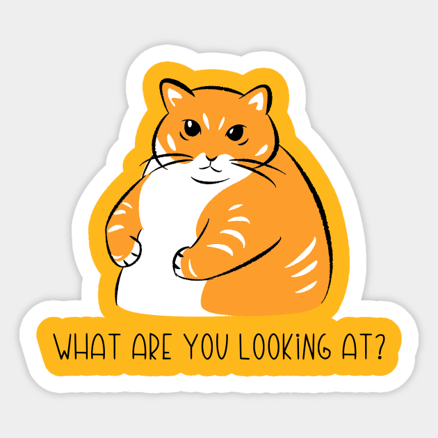 What are you Looking at? Sticker by Irkhamsterstock